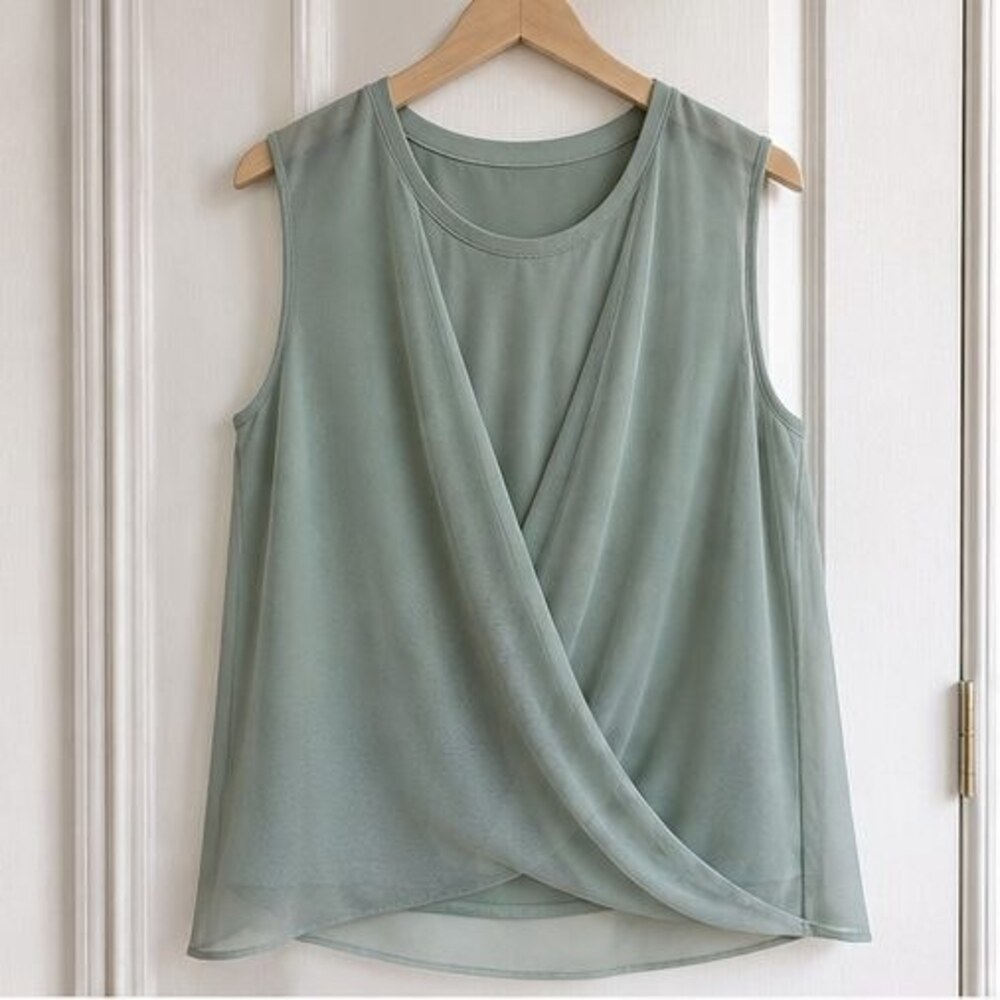 Sage Wrap Blouse